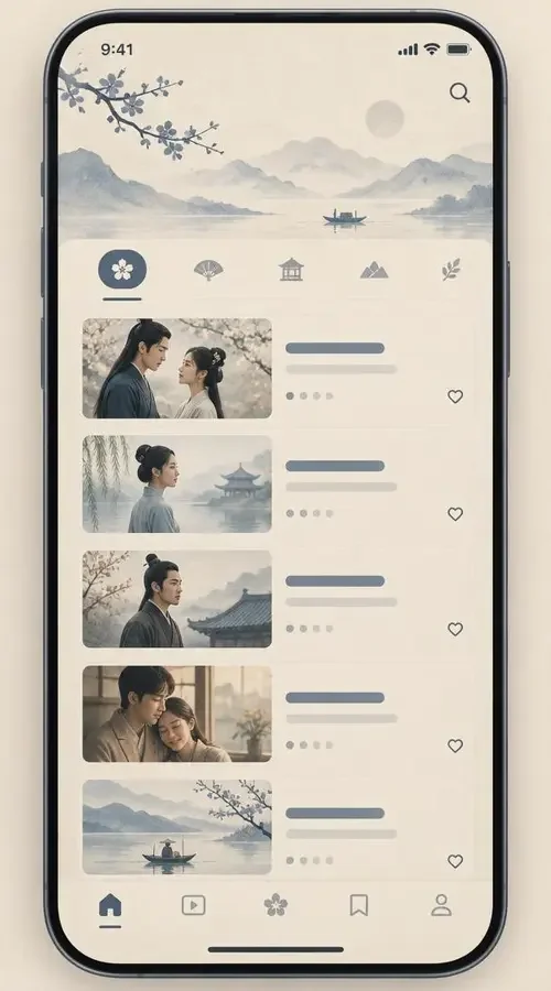 橙果短剧网站 APP 离线缓存界面